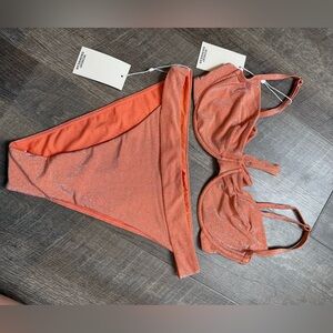 NWT Monday Swimwear Maui Too and Argentina Bottom - Sun Kissed Shimmer